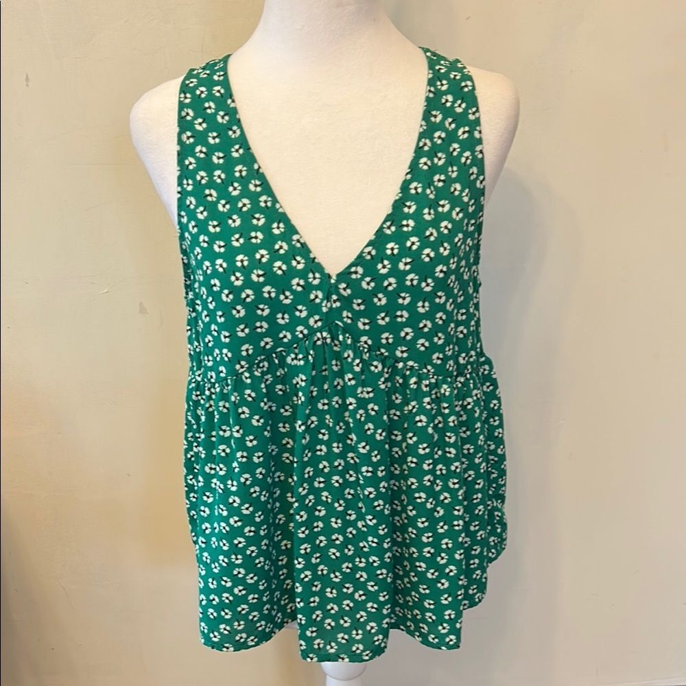 Everly Emerald Floral Sleeveless Top
